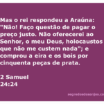 2 Samuel 24: O Custo do Verdadeiro Sacrifício a Deus Explicado