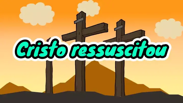 cristo ressuscitou revelando a alegria nas letras de aleluia