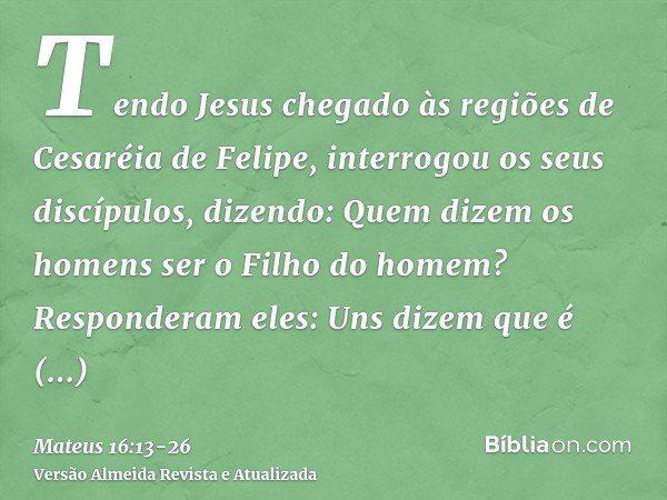 voc o cristo revelando a verdade do filho do deus vivo